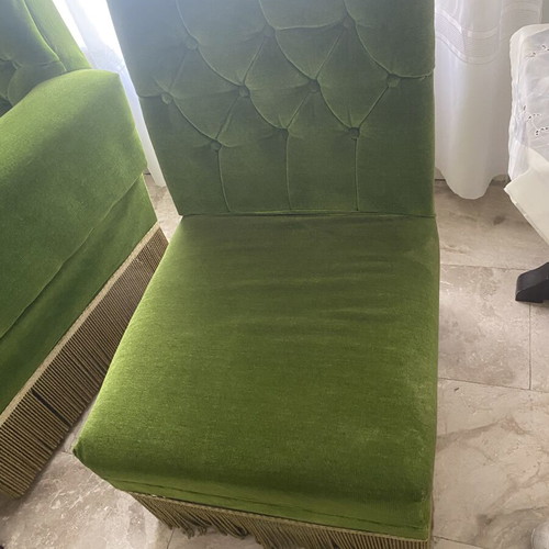 Living room set like new with three-seat sofa and three armchairs
