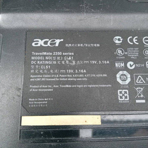 Acer laptop used for parts, as is not working
