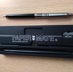 Paper Mate Double Heart Profile колекционна писалка с синьо мастило, като нова