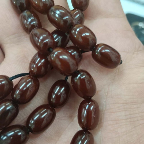 Fatouran modern komboloi worry beads, brown