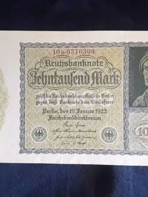 German banknote 10000 mark 1922 like new