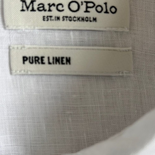 Marc O'Polo pure linen white shirt like new, sizes 36-40