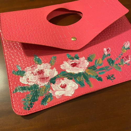 Fuchsia bag hand-painted new for all occasions
