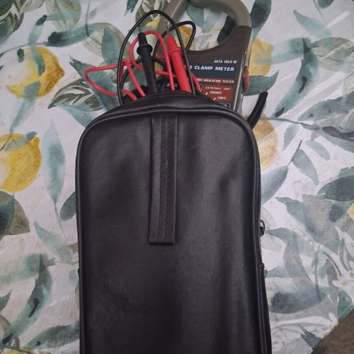 Digital Clamp Meter used with carrying case and probes