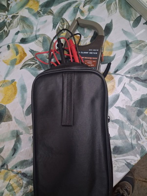 Digital Clamp Meter used with carrying case and probes