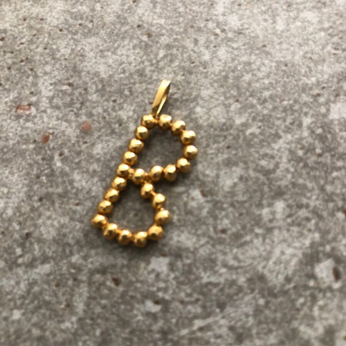 Pendant letter B gold plated like new