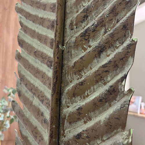 Espiel floor decorative leaf metal in olive-brown-bronze shades like new