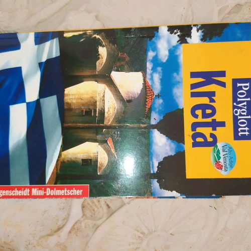 Crete guidebooks used, foreign language, both together