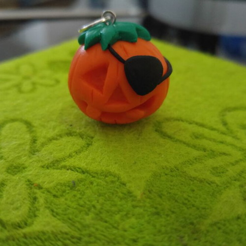 Jack o' Lantern polymer clay charms new