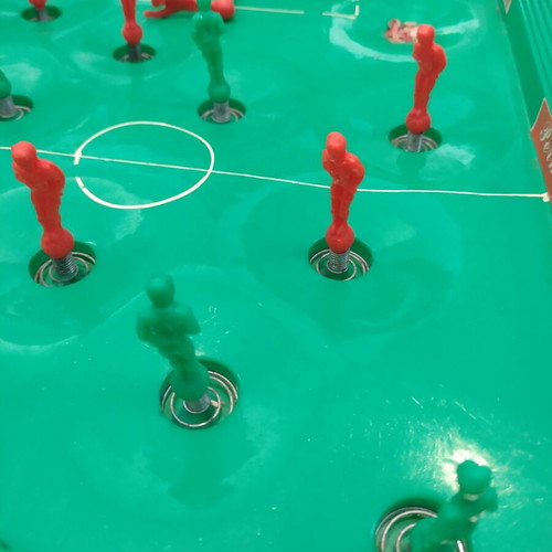 Action Soccer Foosball Table used, missing one player and flags