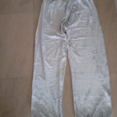 Pinco velour pants like new, size L (fits M), gray-silver