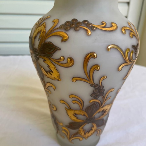 Art Nouveau antique opaline vase