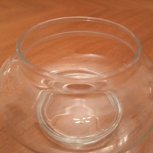 Vintage glass apothecary jar with lid (12cm)