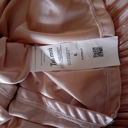 Toi&Moi pleated midi skirt like new, rose gold/bronze