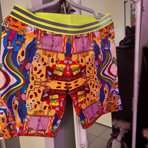 Set Elli’s and Christina’s collaboration bustier and biker leggings new, multicolor