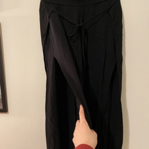 Pull & Bear Boho high waisted flowy pants with side slit