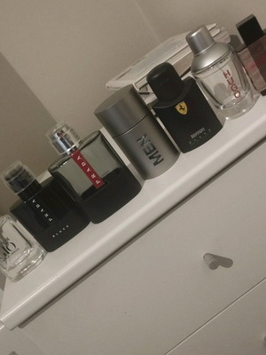 Designer men's perfume bottles like new, all empty