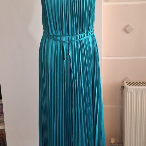 Ted Baker satin dress new with label, bright green, halterneck