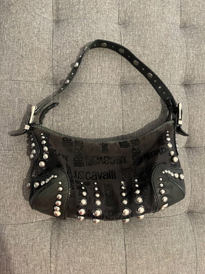 Just Cavalli shoulder bag used black silver vintage y2k studded