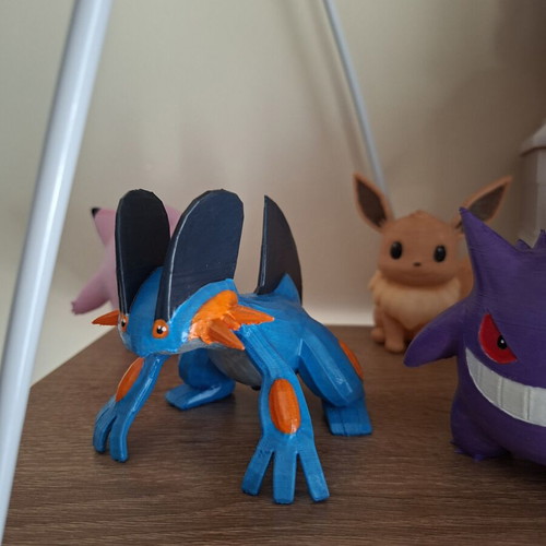 Swampert Pokémon 3D printed figure like new, 8 cm