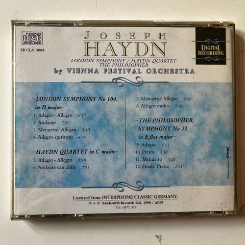 Joseph Haydn The Philosopher CD used, classical