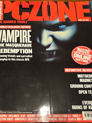 PC Zone Magazine Issue 92 August 2000 like new, English