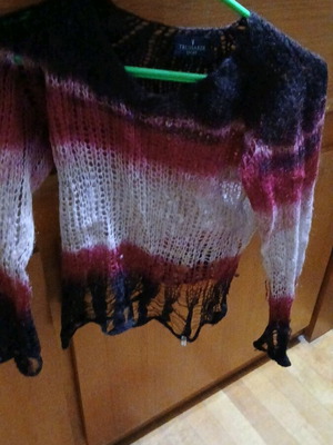 Trussardi women's wool knitted sweater used multicolor size S