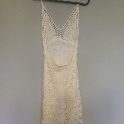 Handmade knitted dress like new, white, size S