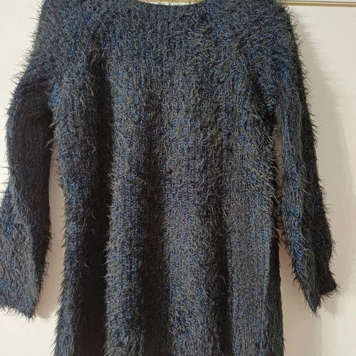 Paranoia sweater black with blue details like new, very warm