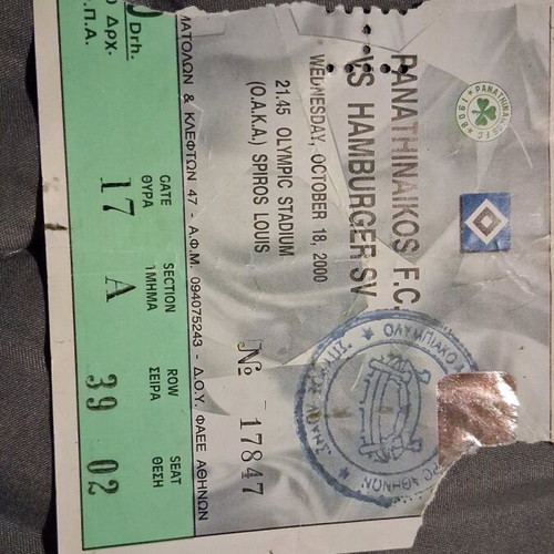 Old football and basketball match tickets used