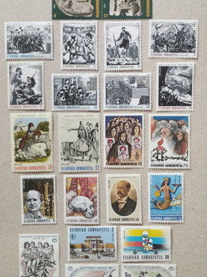 Greek stamps 1982, 23 mint, 6 complete series