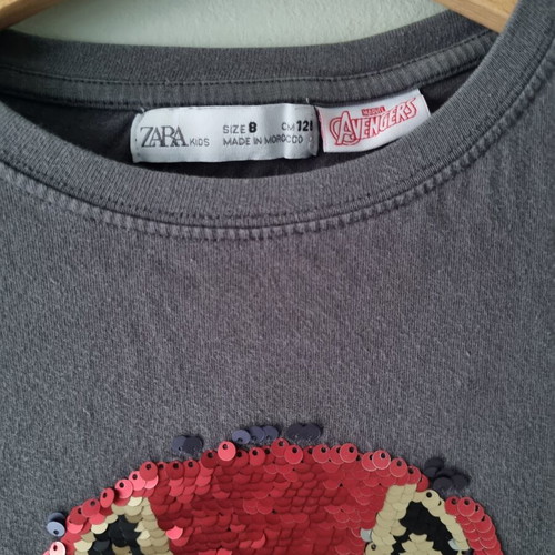 Marvel Avengers Zara shirt like new with color-changing sequins