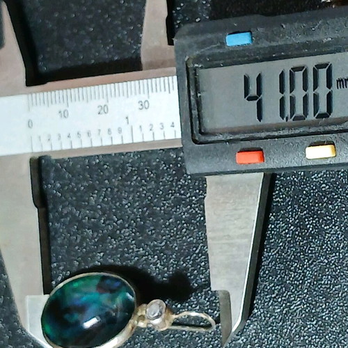 Earrings used, 950 silver with natural abalone shell