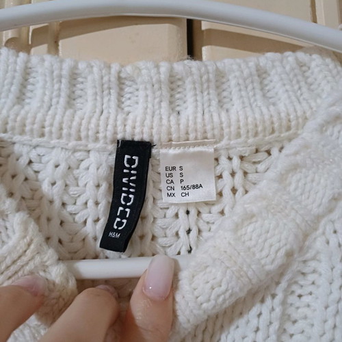 Pullover used, white, size S