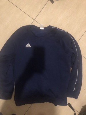 Adidas men's sweatshirt without hood like new, size XL, white and blue