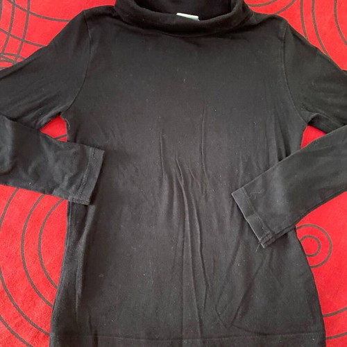 H&M Organic Cotton Kids' Turtleneck Black Like New Size 110/116