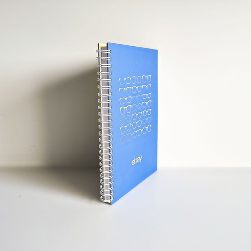 eBay Spiral Notebook with Hard Cover 21x16 cm new