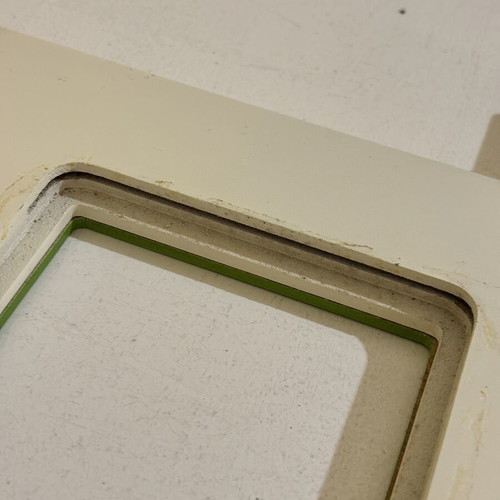 Wooden hanging photo frame with 4 slots, used