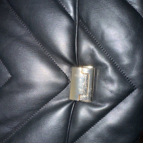 Quilted shoulder bag Zara like new, black with gold