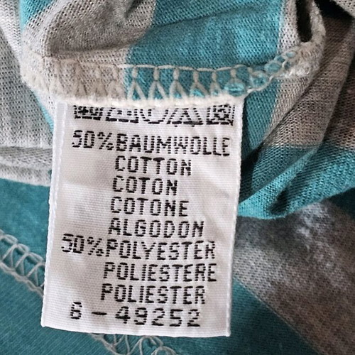 Striped women's blouse like new, petrol-gray, size 5XL