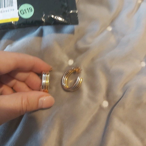 Pd Paola hoop earrings new, silver-pink-gold