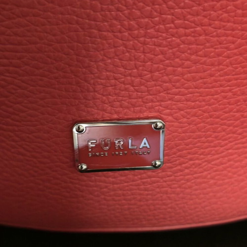 Furla shoulder bag used, red and pink leather crossbody