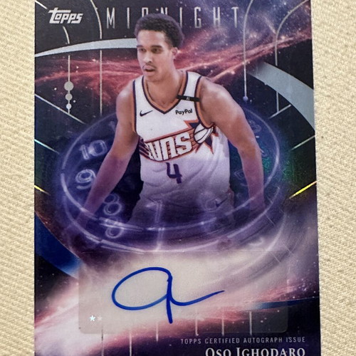 Oso Ighodaro 2025-26 Topps Midnight Strike autograph card used