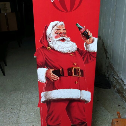 Children's bookshelf used with Christmas Santa Claus theme