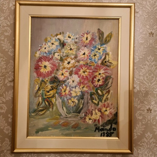 Painting by Greek artist like new, dimensions 49cm x 39cm