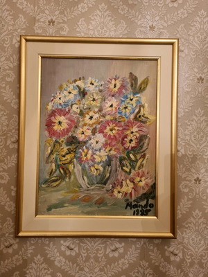 Painting by Greek artist like new, dimensions 49cm x 39cm