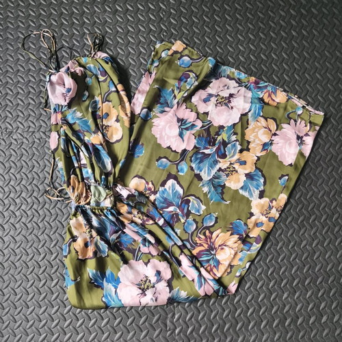 Zara floral satin jumpsuit size S like new