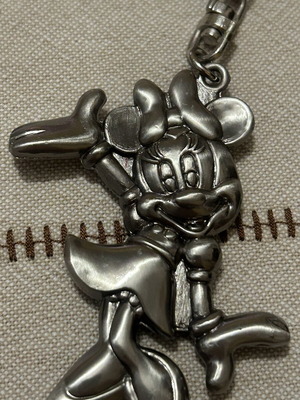 Μπρελόκ Minnie Mouse καινούργιο, ασημί, Eurodisney