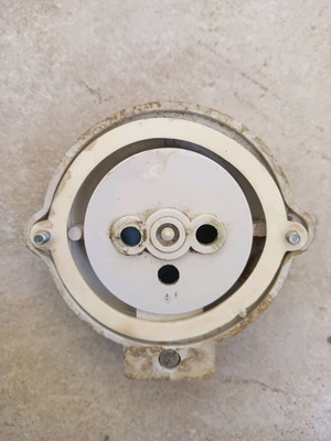 Old socket frame used with spring-loaded reset cover