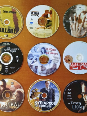 DVD movies used, pack of 50, without cases